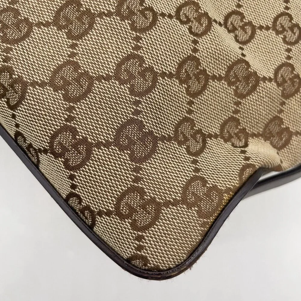 ❌SOLD❌ Authentic Gucci GG Canvas/Leather Buckle Tote Bag - Picture 10 of 17